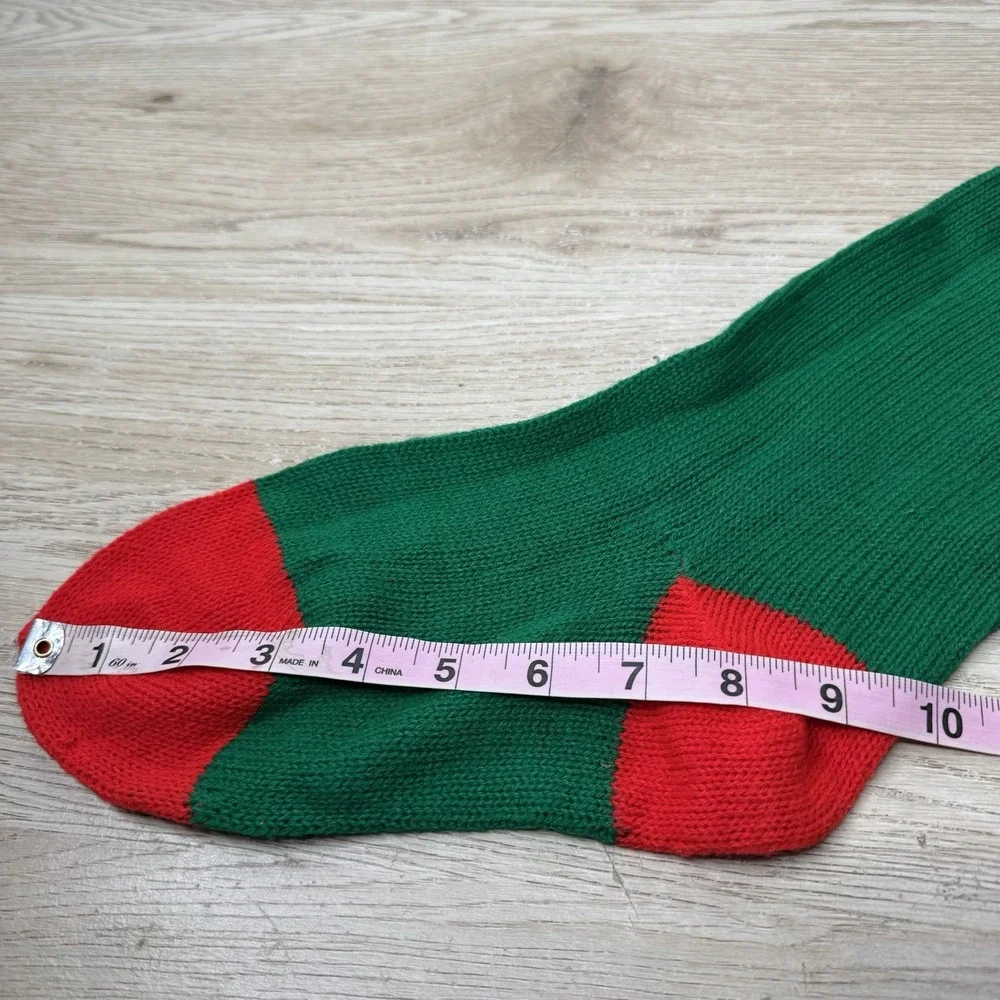 Green & Red‎ Knit Vintage Hanging Christmas Stocking 28